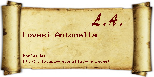 Lovasi Antonella névjegykártya